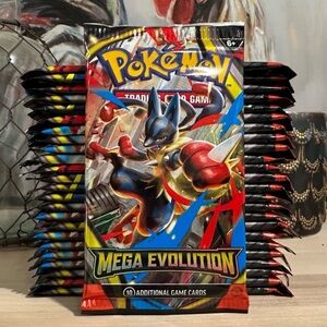 New! (25) Pokémon TCG Mega Evolution Booster Packs